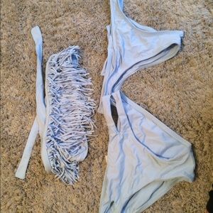 L*space 3 piece bikini set in light blue